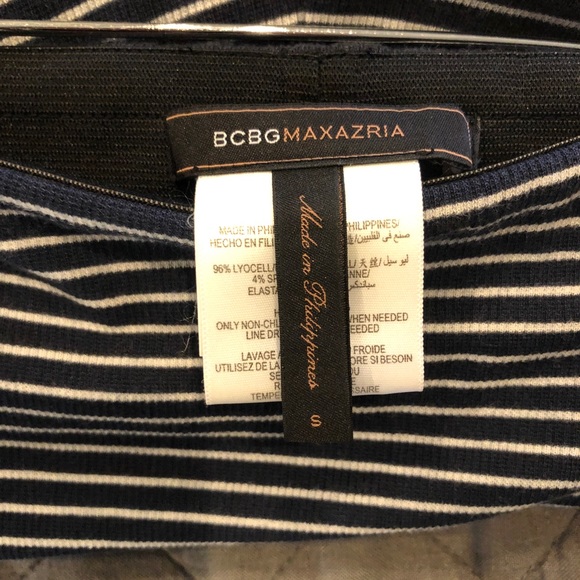 BCBG blue/white stripe skirt, small - Picture 2 of 3